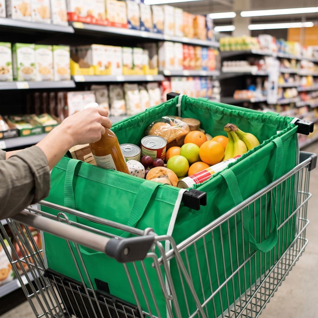 Set de 4 Bolsas para Supermercado Reutilizables Organizadoras