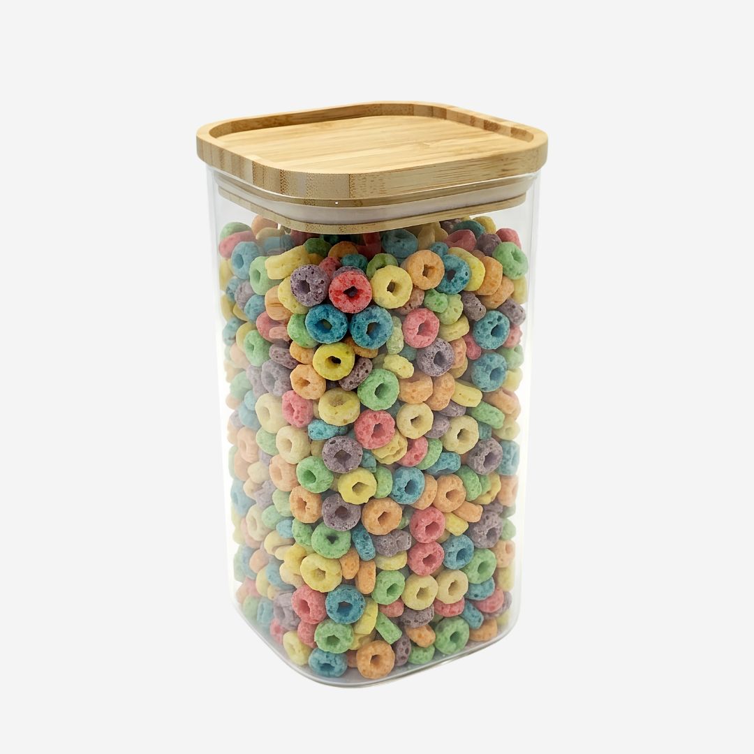 Frasco de Vidrio 1.4 Litros con Tapa de Bambú | Cocina Good & Good