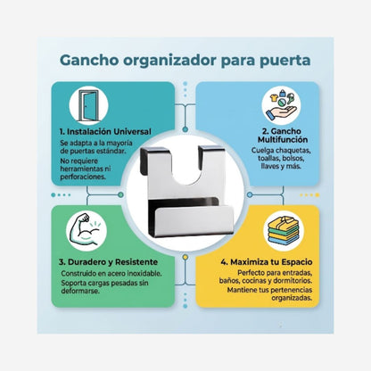 Gancho organizador para puerta