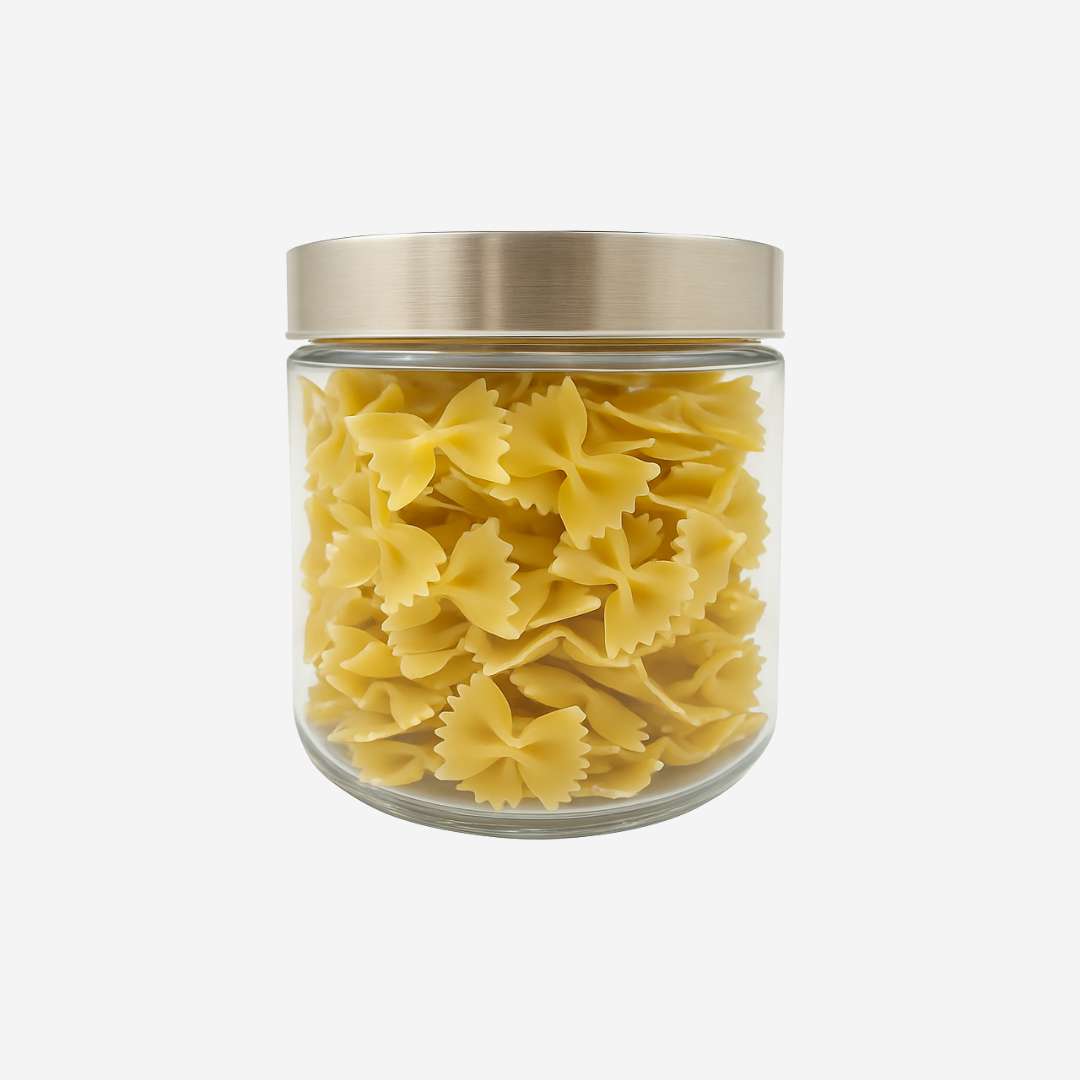 Frasco Redondo de Vidrio de 750 ml con Tapa – Ideal para Alimentos, Especias, Dulces o Papelería