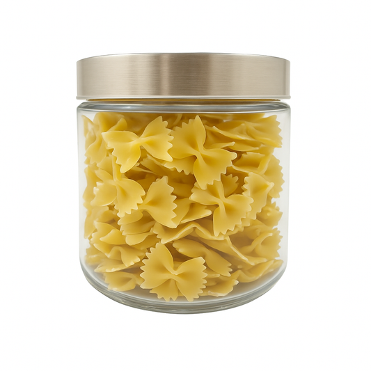 Frasco Redondo de Vidrio de 750 ml con Tapa – Ideal para Alimentos, Especias, Dulces o Papelería