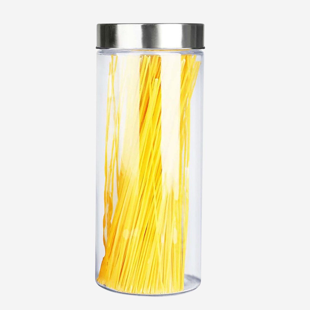 Frasco Canister de Vidrio 2 Litros con Tapa de Acero Inoxidable | Cocina