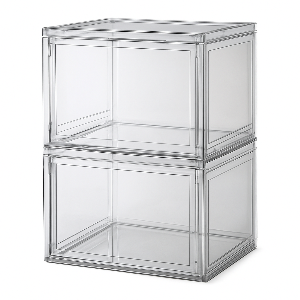 Set 2 cajas organizadoras de zapatos con puerta