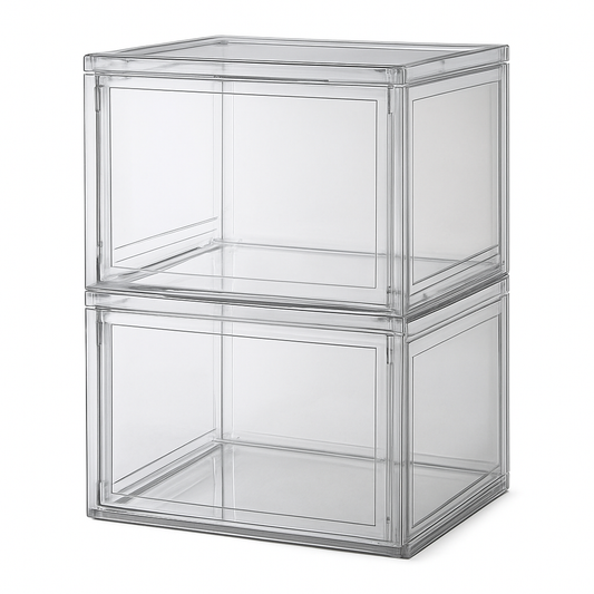 Set 2 cajas organizadoras de zapatos con puerta