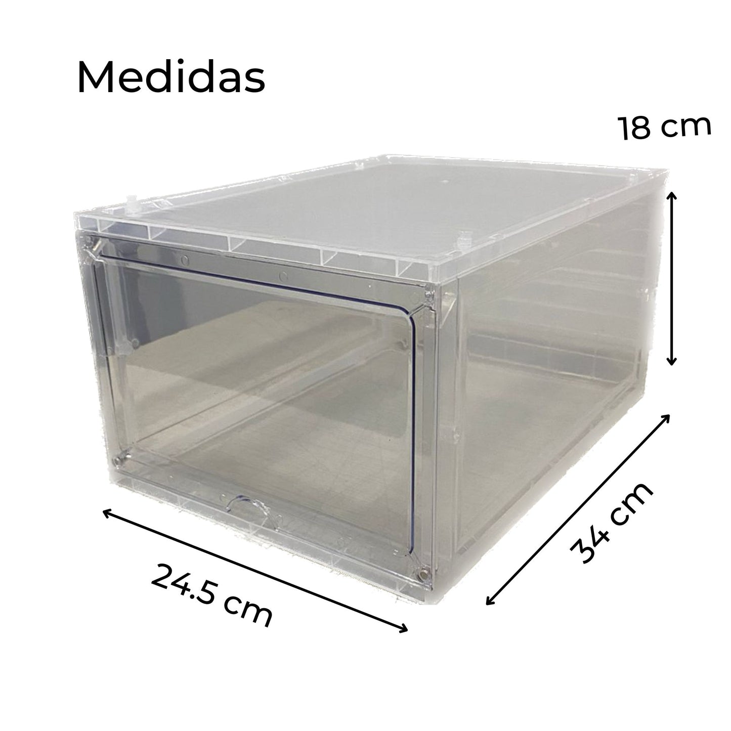 Set 2 cajas organizadoras de zapatos con puerta