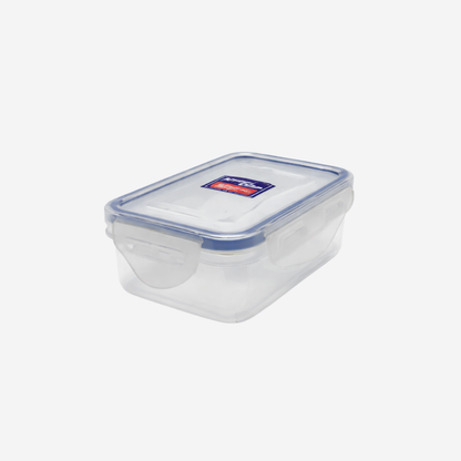 Recipiente Hermético de Plástico 300ml | Contenedor Transparente para Alimentos con Tapa de Clips y Sello de Silicona