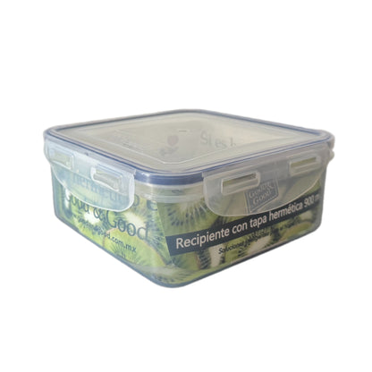 Recipiente Hermético de Plástico 900 ml Good & Good con Tapa de Broches