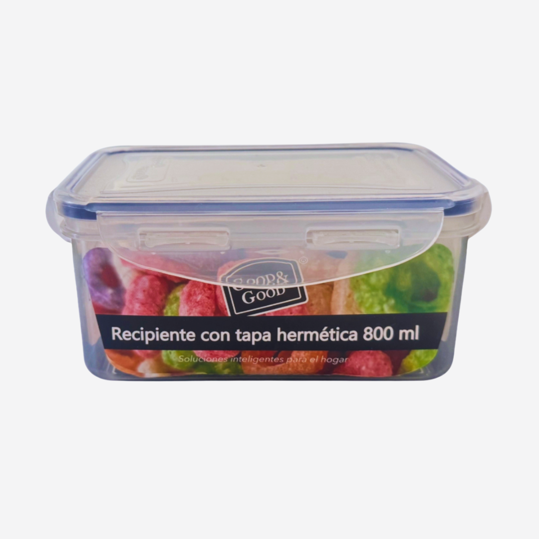 Recipiente Hermético de Plástico 800 ml Good & Good | Contenedor para Alimentos