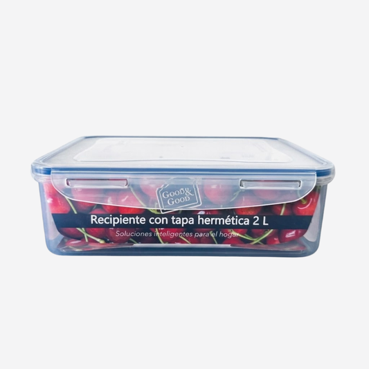 Recipiente con tapa hermética 2L