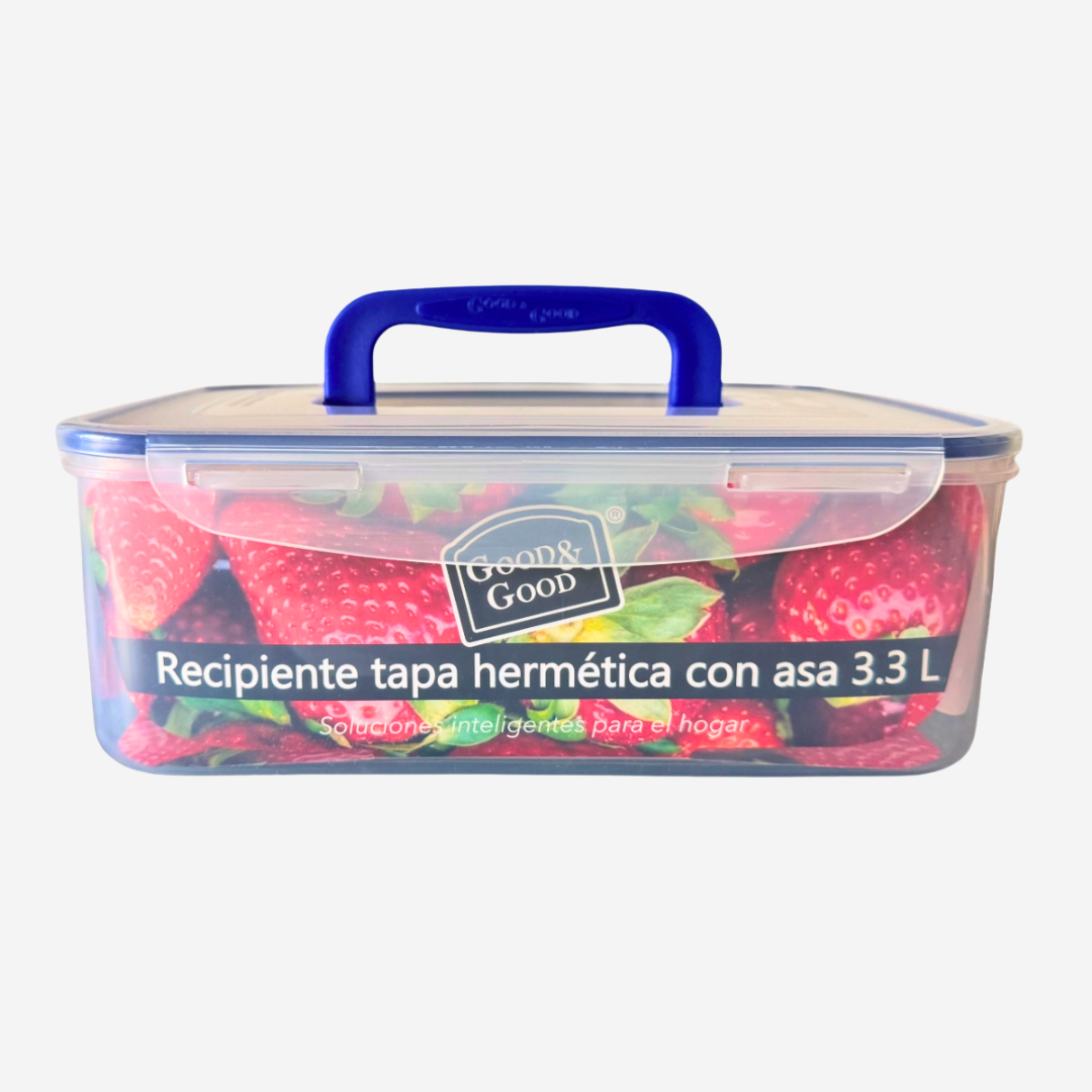 Recipiente con tapa hermética con asa 3.2L