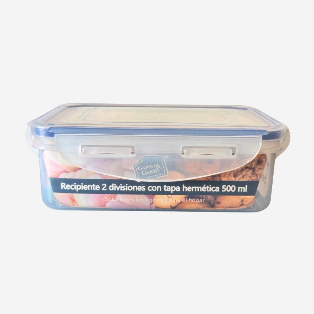 Recipiente Hermético de Plástico 500 ml Good & Good | Contenedor para Alimentos