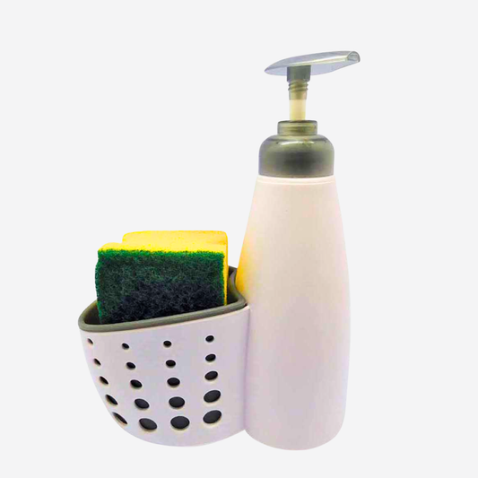 Dispensador de Jabón con Porta Esponja