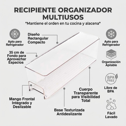 Caja Organizadora Transparente para Refrigerador 35 cm | Good & Good
