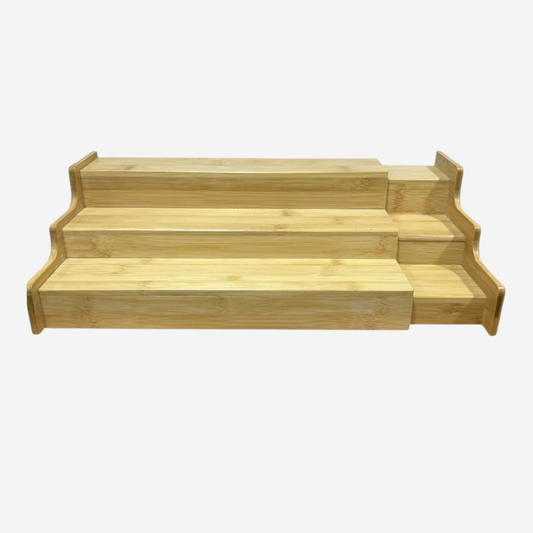 Estante de bambú entendible de 3 niveles