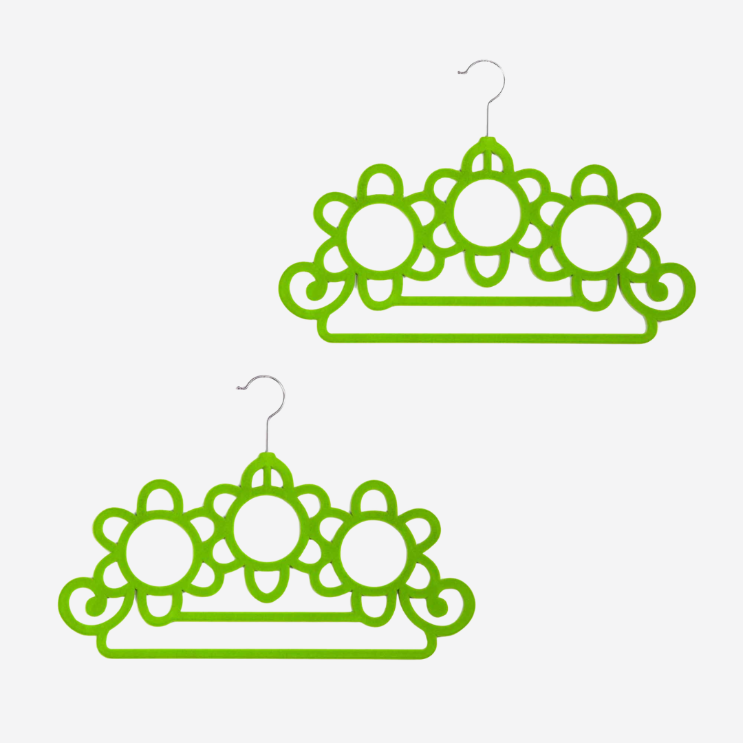 Set de 2 ganchos de terciopelo en forma de flor para accesorios
