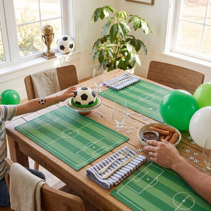 Mantel Rectangular Indivual – Diseño Temático Cancha de Fútbol