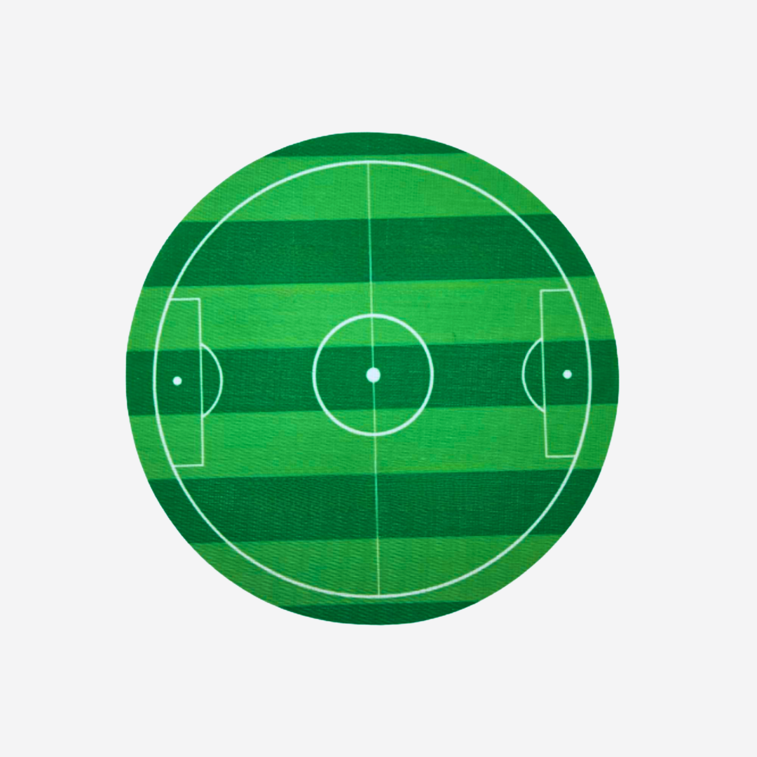 Mantel Individual Circular | Diseño Temático Cancha de Fútbol