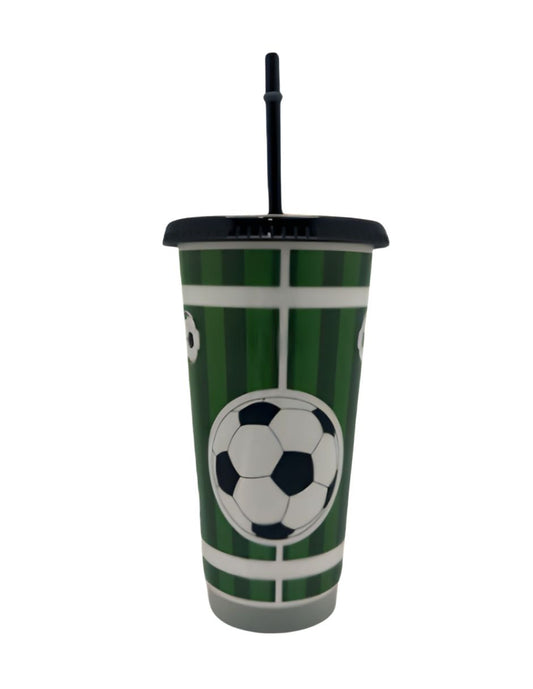Vaso Venti con Tapa y Popote (700 ml) – Diseño Fútbol