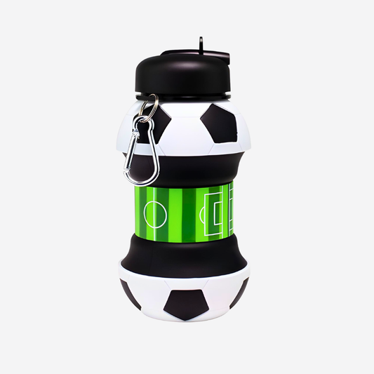 Botella de Agua Plegable de Silicona – Diseño Balón de Fútbol