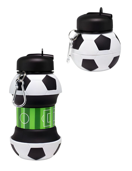 Botella de Agua Plegable de Silicona – Diseño Balón de Fútbol