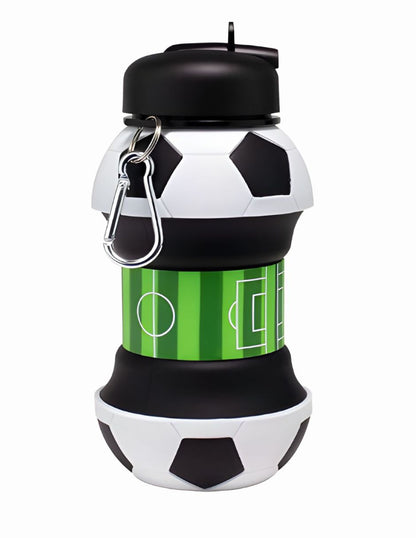 Botella de Agua Plegable de Silicona – Diseño Balón de Fútbol
