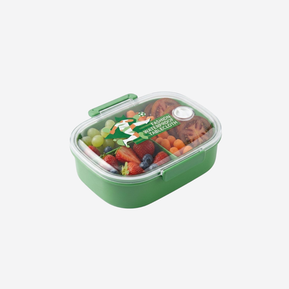 Lonchera Bento Box Hermética Infantil con Compartimentos y Cuchara – Tema Futbol