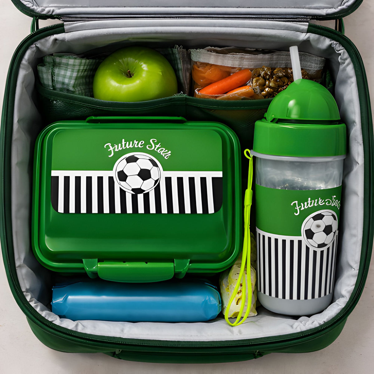 Lunch Box Infantil con Vaso Entrenador | Diseño Fútbol "Future Star"