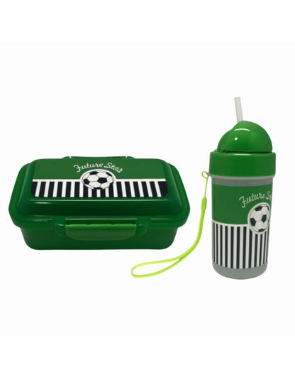 Lunch Box Infantil con Vaso Entrenador – Diseño Fútbol "Future Star"