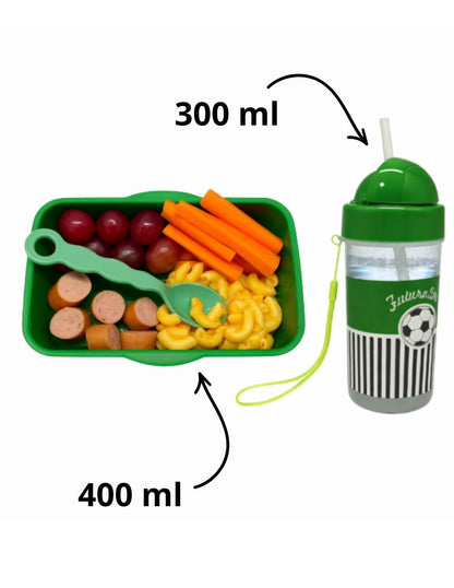 Lunch Box Infantil con Vaso Entrenador – Diseño Fútbol "Future Star"