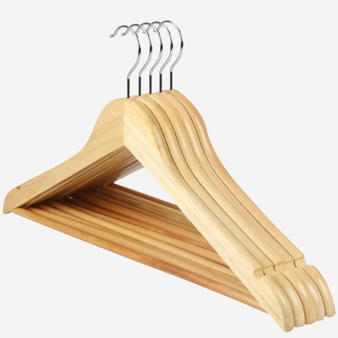 SET DE 5 GANCHOS DE MADERA