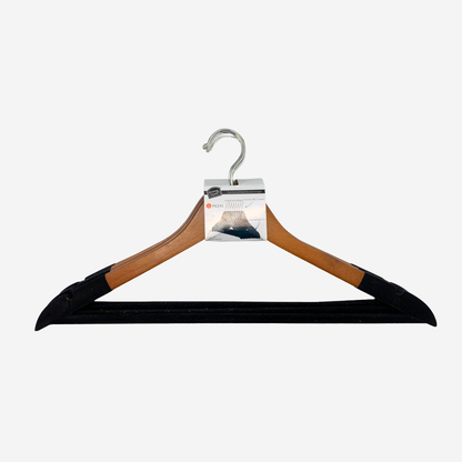 Set de 5 ganchos terciopelo con madera