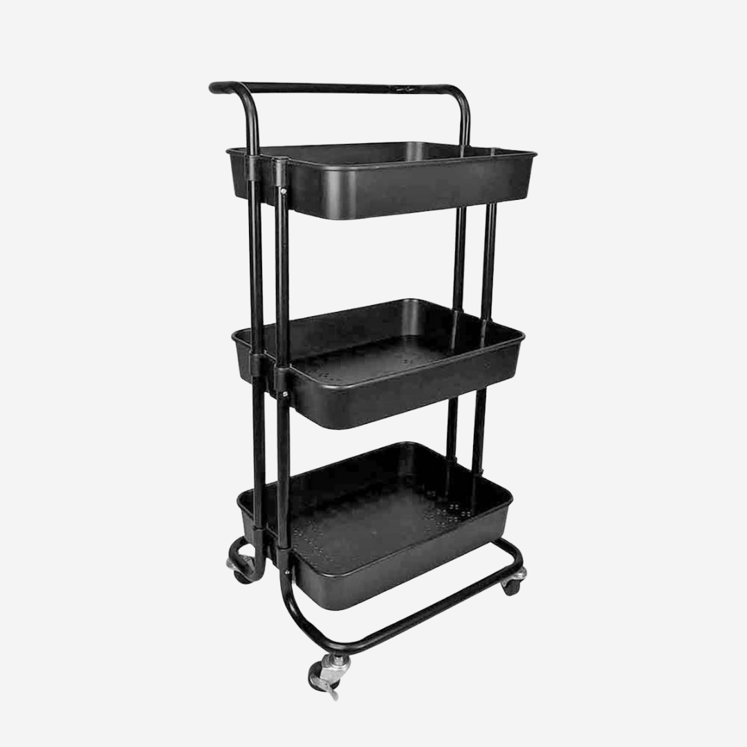 Carrito organizador de 3 niveles con ruedas