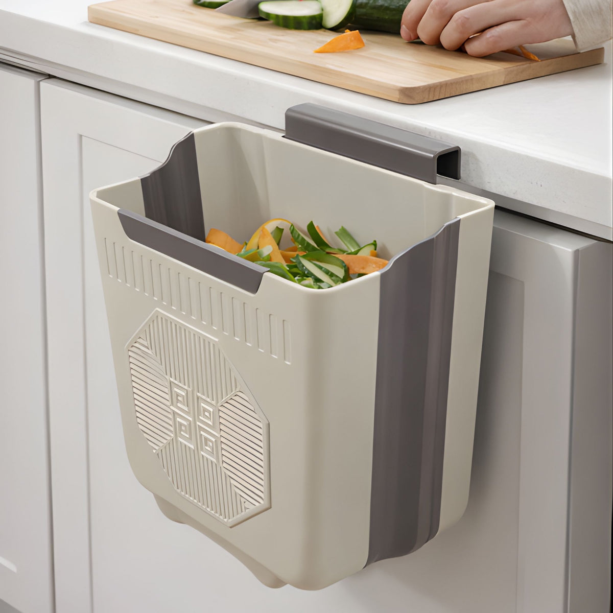 Bote de Basura Colgante y Plegable para Cocina y Gabinete | Organizador Multiusos