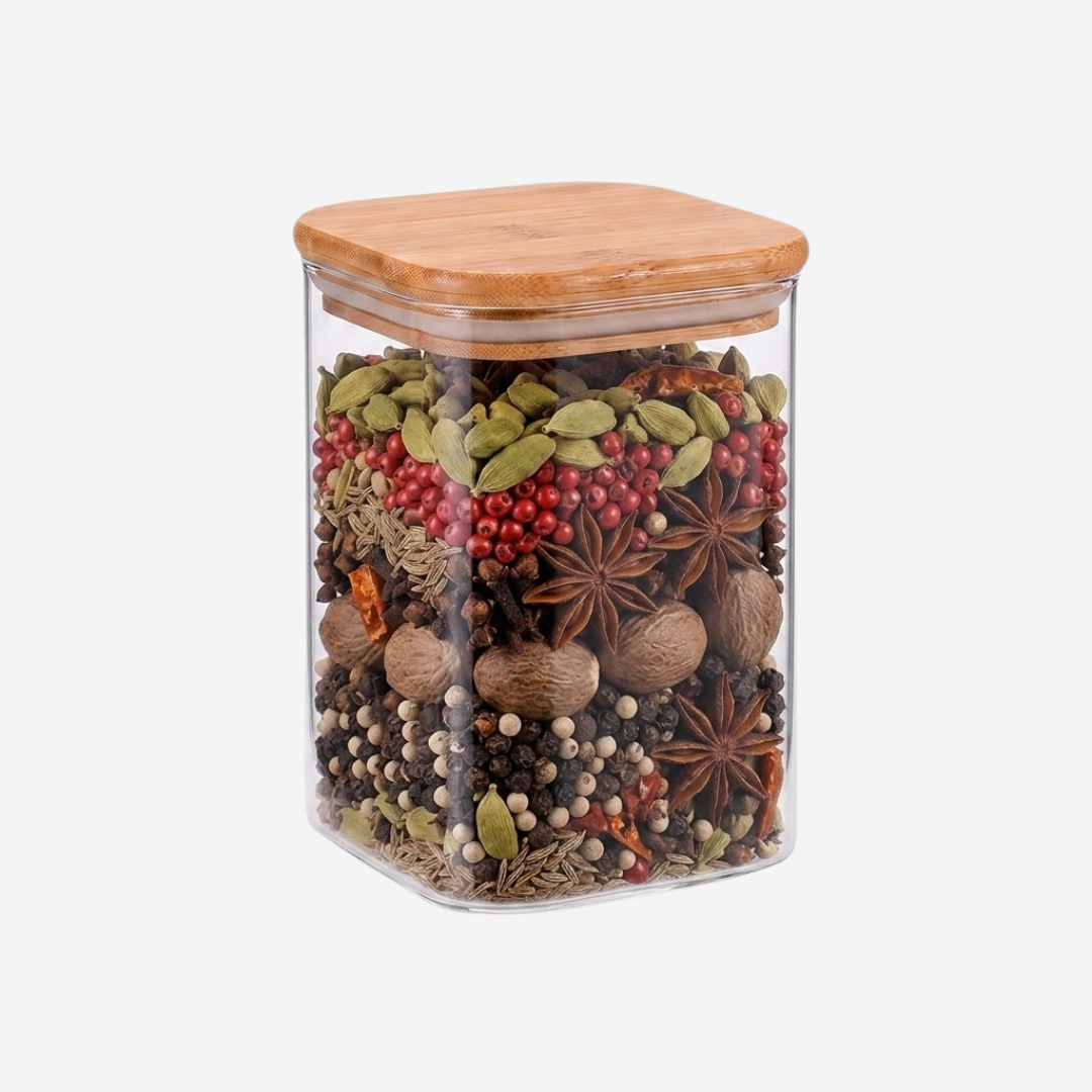 Recipiente con tapa hermética de bambú 1.5 L