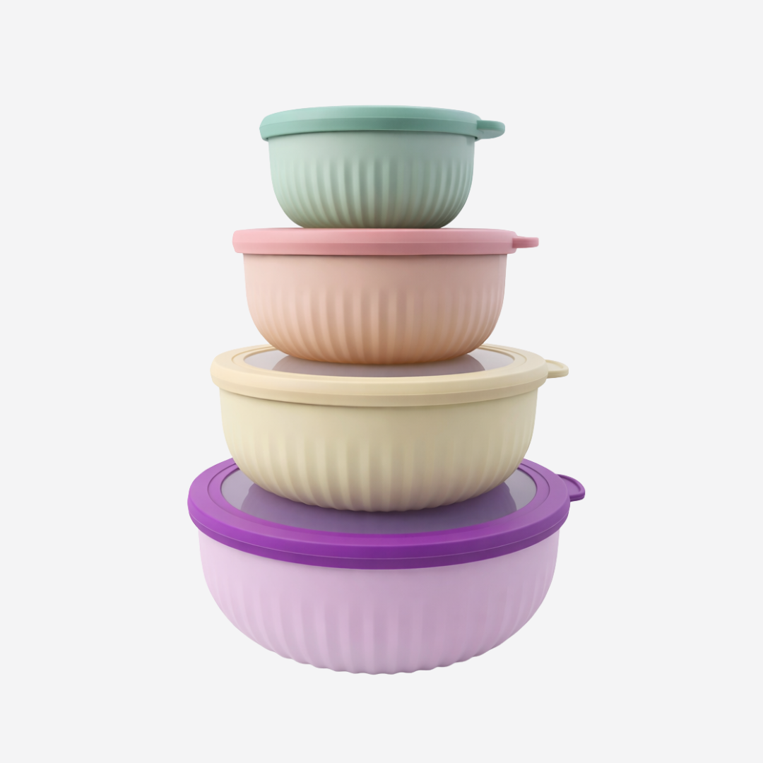 Juego de Recipientes Multicolor de 4 Piezas