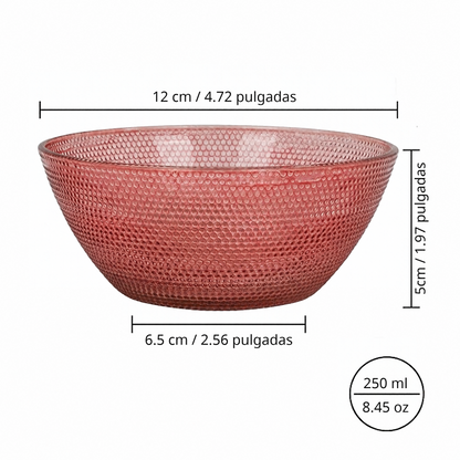 Set de 6 Recipientes de Vidrio de Colores | Bowls Multiusos para Cocina