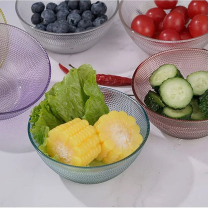 Set de 6 Recipientes de Vidrio de Colores | Bowls Multiusos para Cocina
