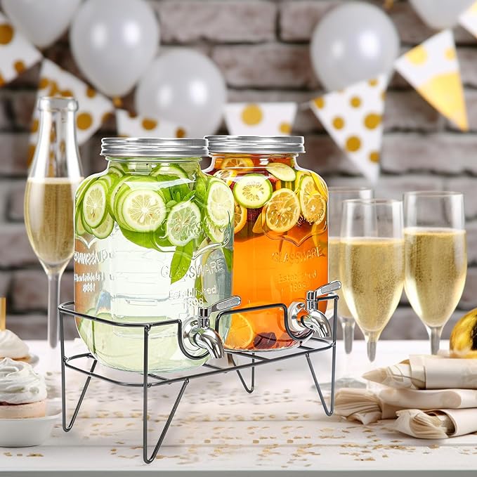 Juego De 2 Vitroleros De 5 Litros Cada Uno Con Base De Acero