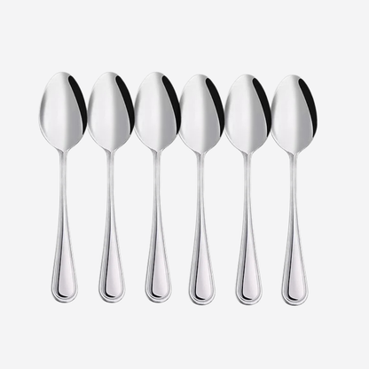 Juego de 6 Cucharas para Sopa de Acero Inoxidable