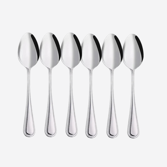 Juego de 6 Cucharas para Sopa de Acero Inoxidable