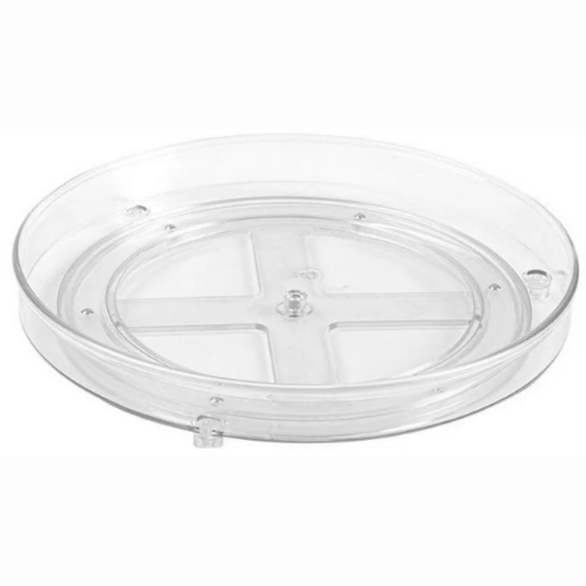 Charola Giratoria Multiusos Transparente (23 cm) - Organizador Lazy Susan