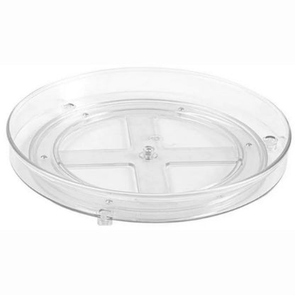 Charola Giratoria Multiusos Transparente (23 cm) - Organizador Lazy Susan
