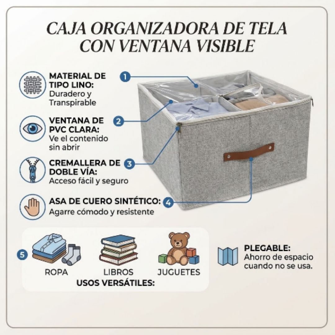 Caja Organizadora Tipo Lino 52 L