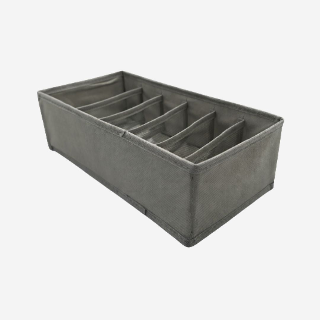 Organizador de ropa 6 divisiones gris