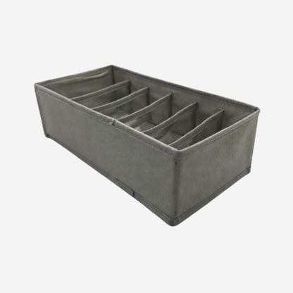Organizador de ropa 6 divisiones gris
