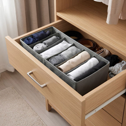 Organizador de ropa 6 divisiones gris