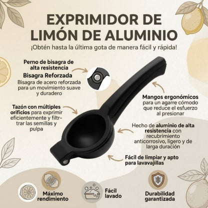 Exprimidor de Limones Manual de Aluminio Reforzado