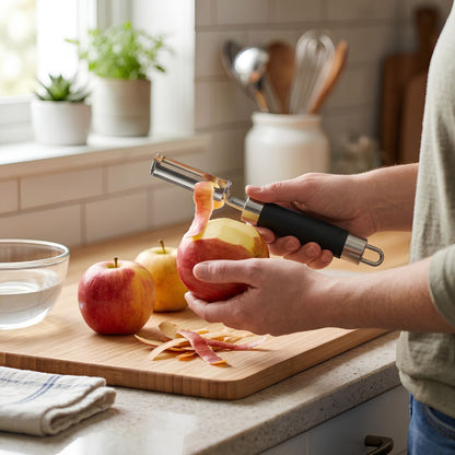 Pelador de Acero Inoxidable Multiusos con Mango Ergonómico