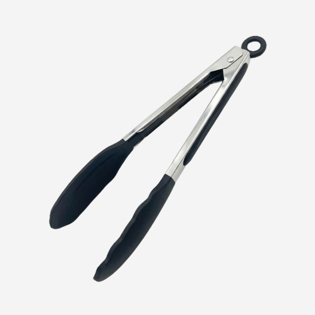 Pinzas de Cocina de Acero Inoxidable y Silicona Antiadherente