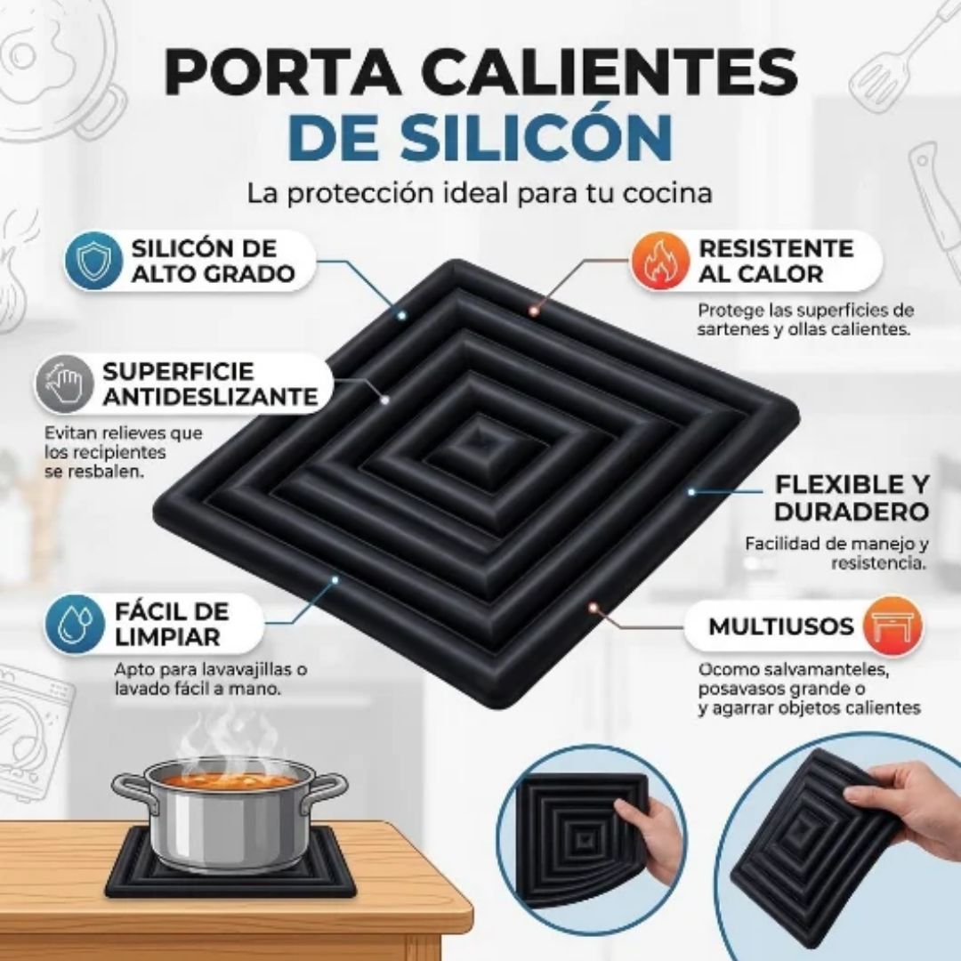 Porta Calientes Cuadrado de Silicón